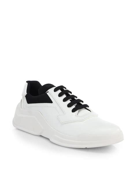 prada spazzolato runway sneakers